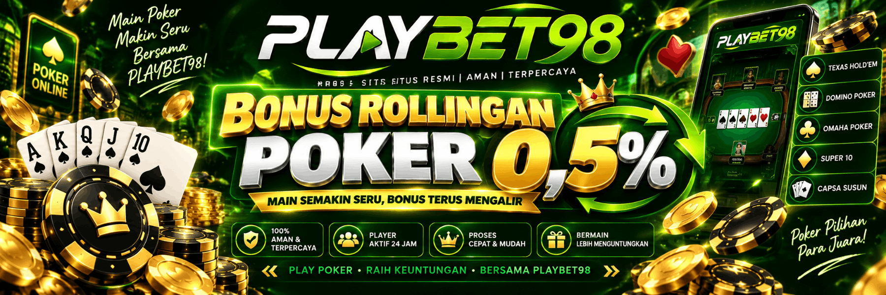 Bonus Rollingan Poker 0,5%