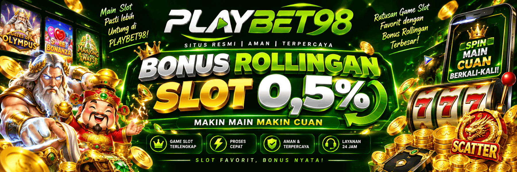 Bonus Rollingan Slot 0,5%