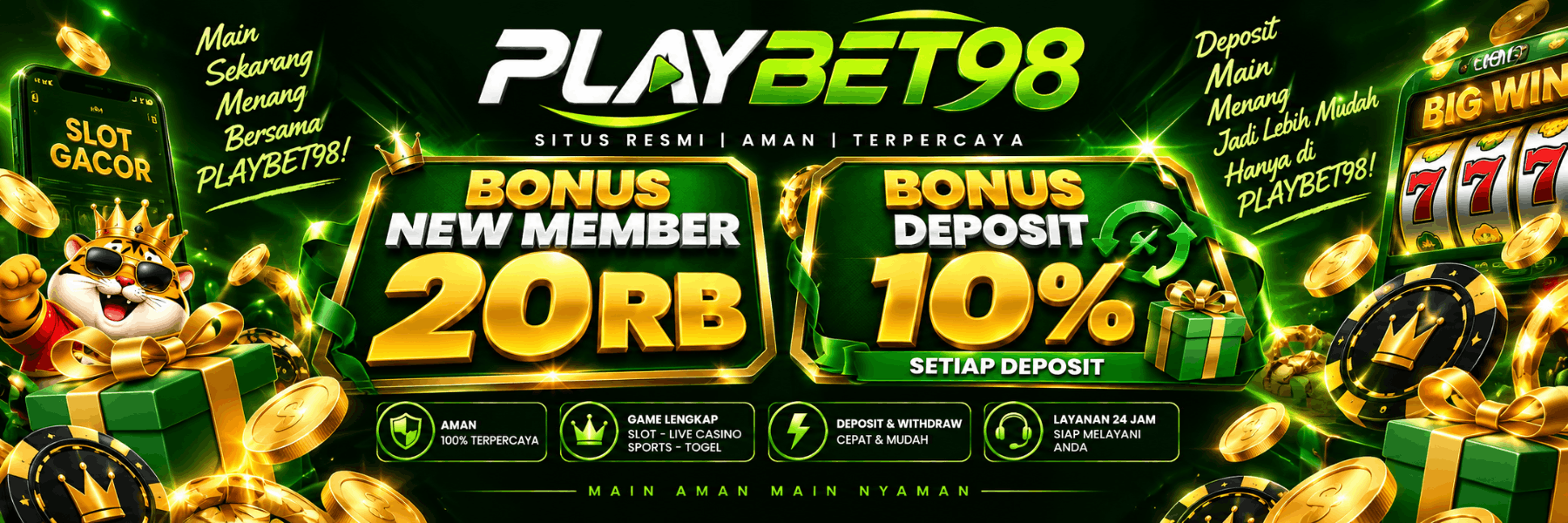 Bonus New Member 20Rb & Bonus Deposit 10%
